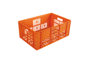 Orange coloured bread crate